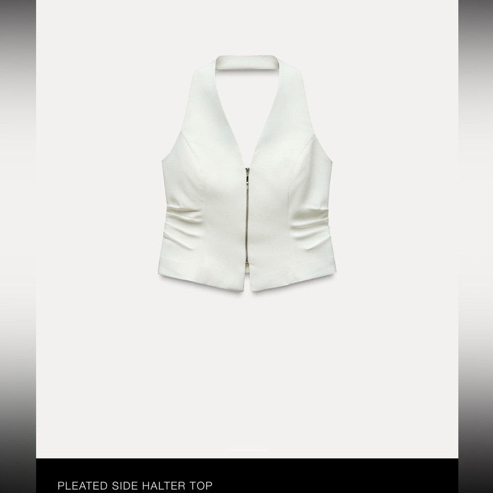 Zara Pleated Side Halter Top